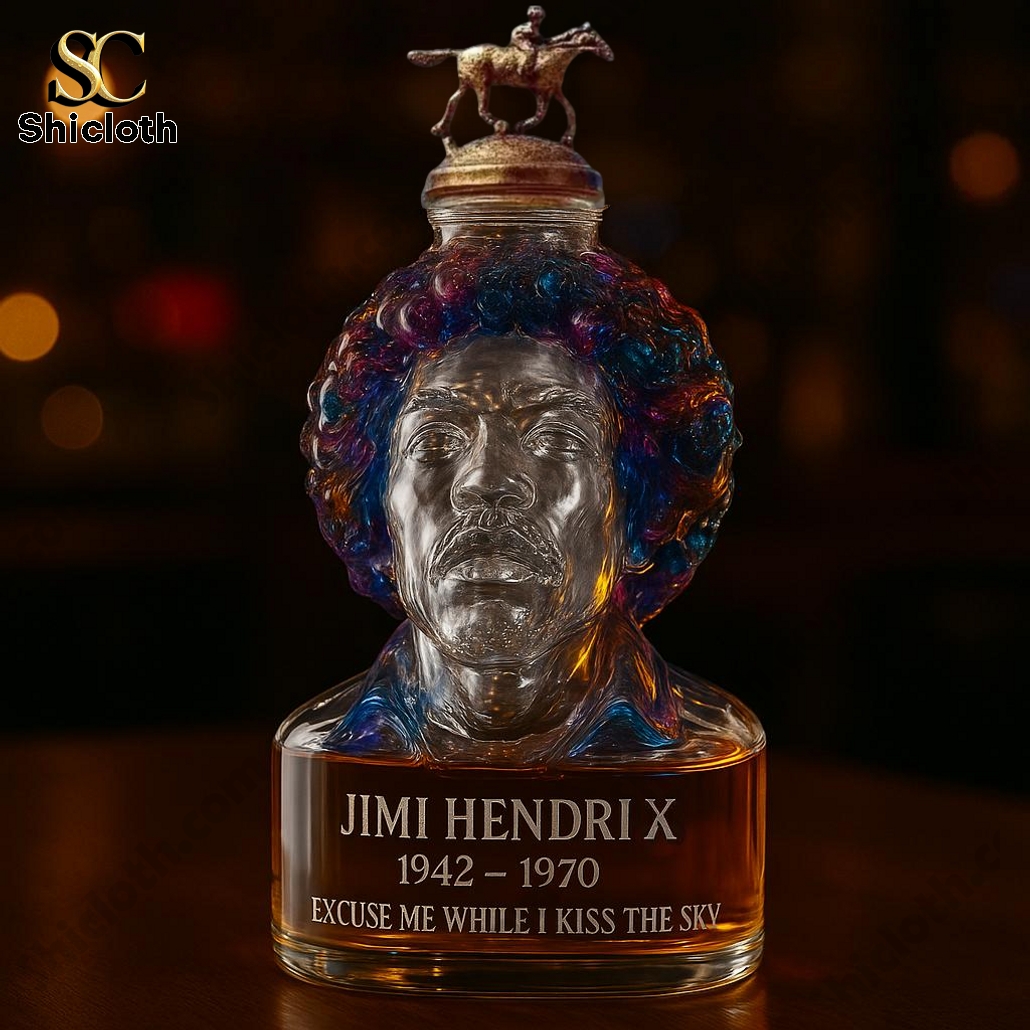 JIMI HENDRIX Excuse Me While I Kiss The Sky Tribute Whiskey Bottle 6 JIMI HENDRIX Excuse Me While I Kiss The Sky Tribute Whiskey Bottle - Image 6