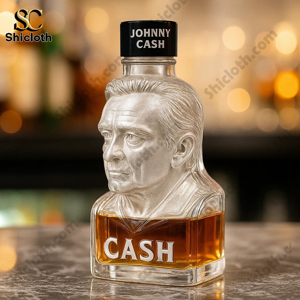 Johnny Cash Whiskey Bottle