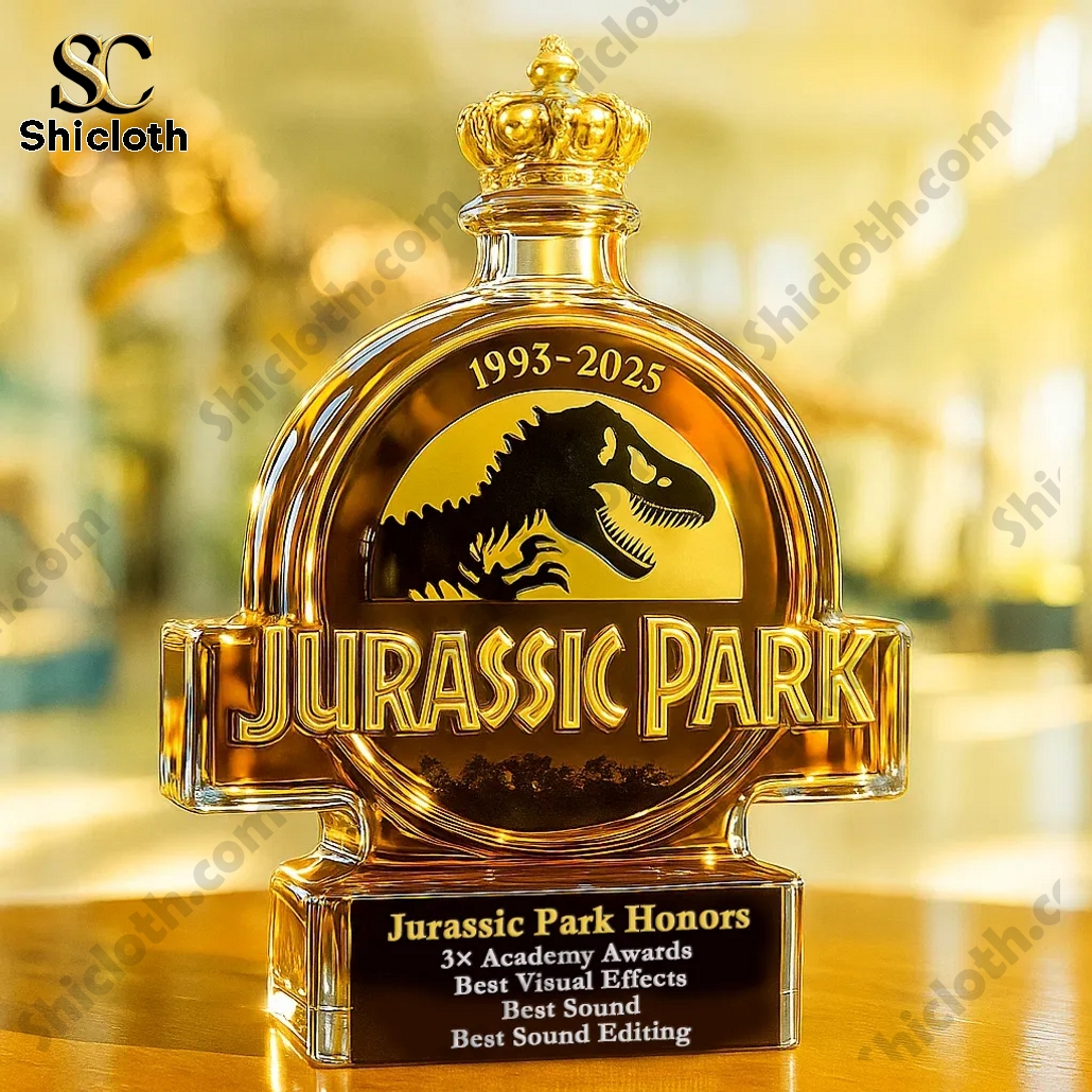 Jurassic Park Honors 3x Academy Awards Whiskey Bottle