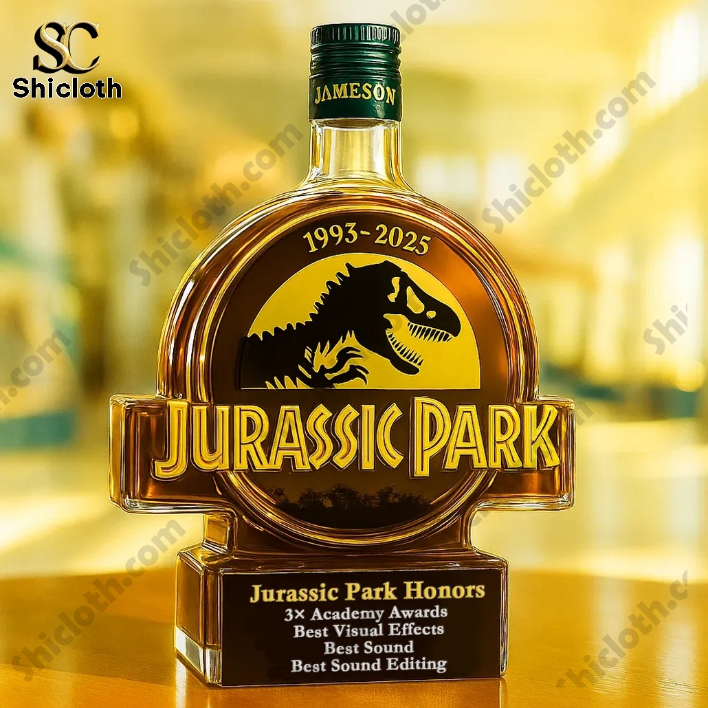 Jurassic Park Honors 3x Academy Awards Whiskey Bottle 8 Jurassic Park Honors 3x Academy Awards Jameson Whiskey Bottle