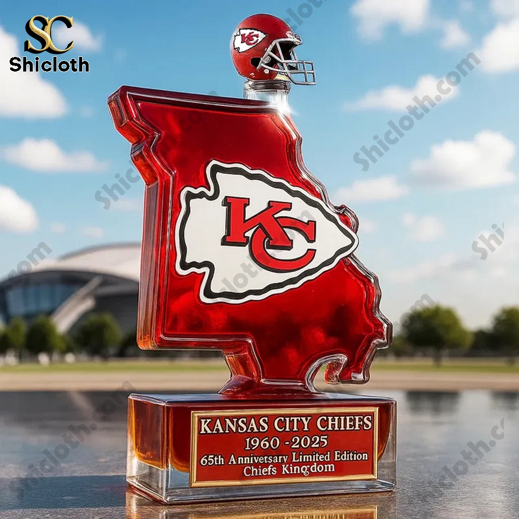 Kansas City Chiefs 65th Anniversary Limited Edition Whiskey Bottle