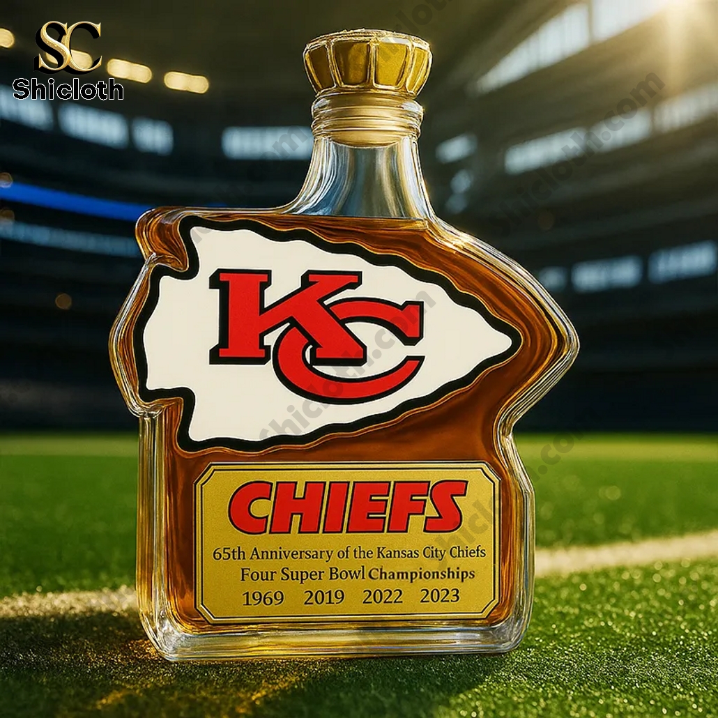 Kansas City Chiefs 65th Anniversary NFL Whiskey Bottle