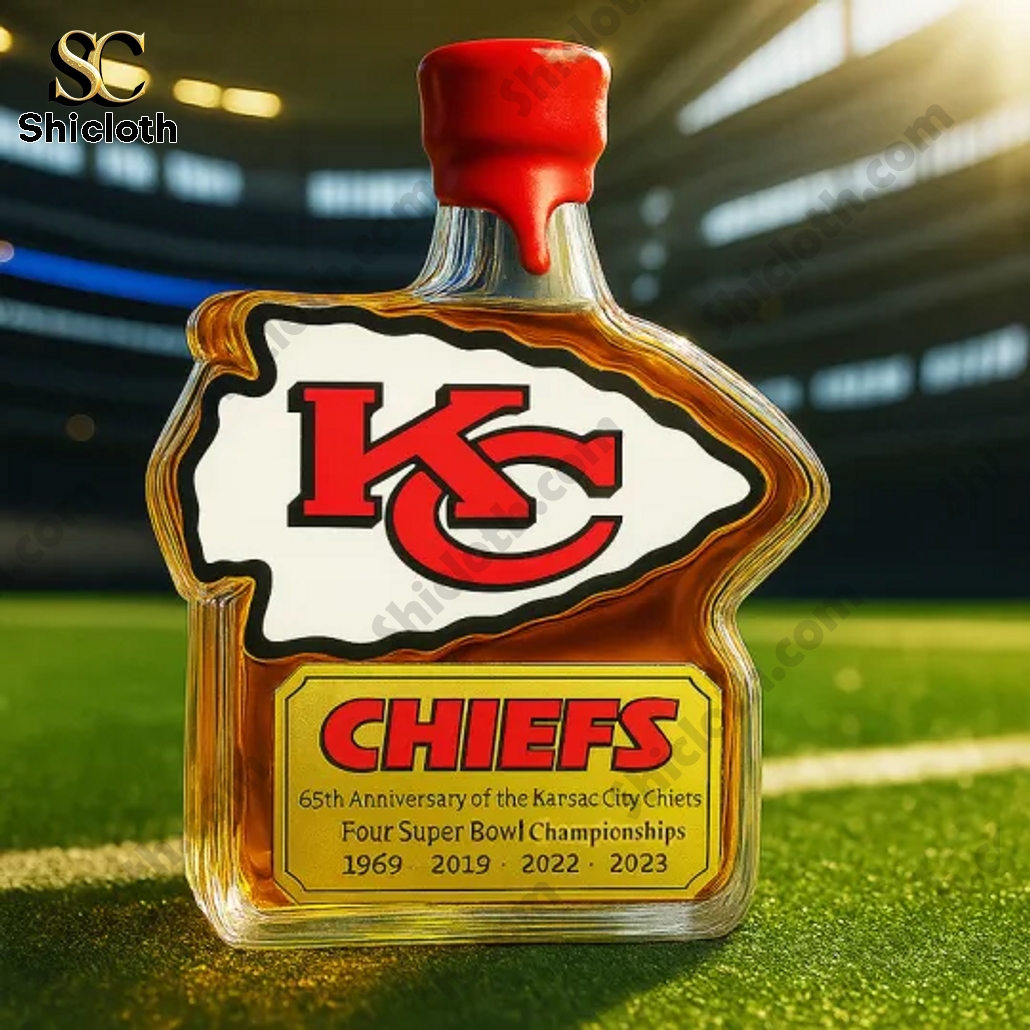 Kansas City Chiefs 65th Anniversary NFL Whiskey Bottle 3 Kansas City Chiefs 65th Anniversary NFL Whiskey Bottle - Image 3