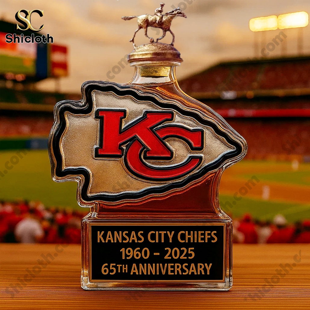 Kansas City Chiefs 65th Anniversary Whiskey Bottle 3 Kansas City Chiefs 65th Anniversary Whiskey Bottle - Image 3