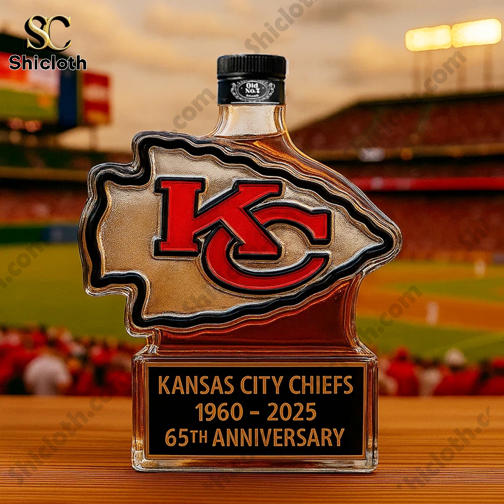 Kansas City Chiefs 65th Anniversary Whiskey Bottle 4 Kansas City Chiefs 65th Anniversary Whiskey Bottle - Image 4