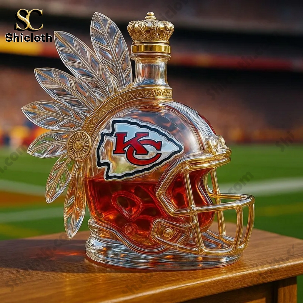 Kansas City Chiefs Helmet Whiskey Bottle