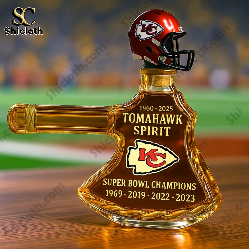 Kansas City Chiefs TOMAHAWK SPIRIT Whiskey Bottle