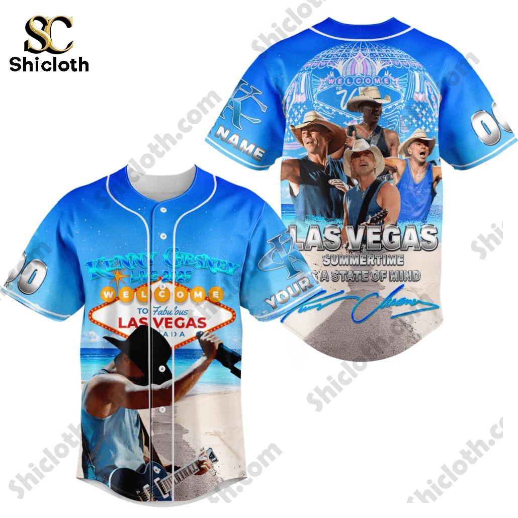 Alternative view of Kenny Chesney Las Vegas Sphere Baseball Jersey