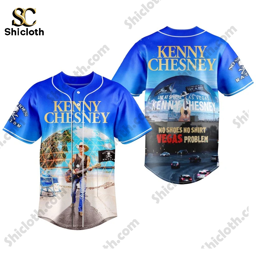 Alternative view of Kenny No Shoes No Shirt Vegas Problem Baseball Jersey