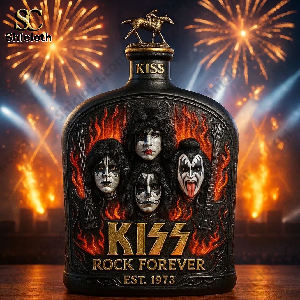 Kiss Rock Forever Crown Royal Whiskey Bottle 3 Kiss Rock Forever Crown Royal Whiskey Bottle - Image 3