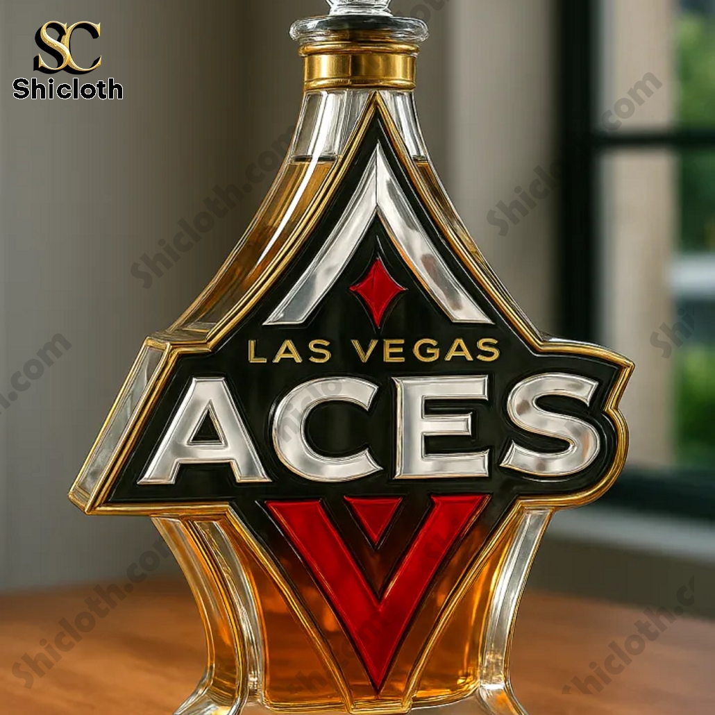 Las Vegas Aces Whiskey Bottle