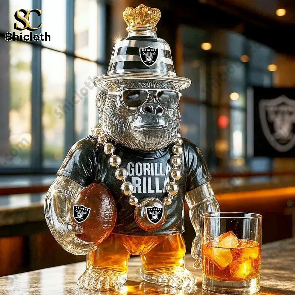 Las Vegas Raiders Gorilla Rilla Whiskey Bottle