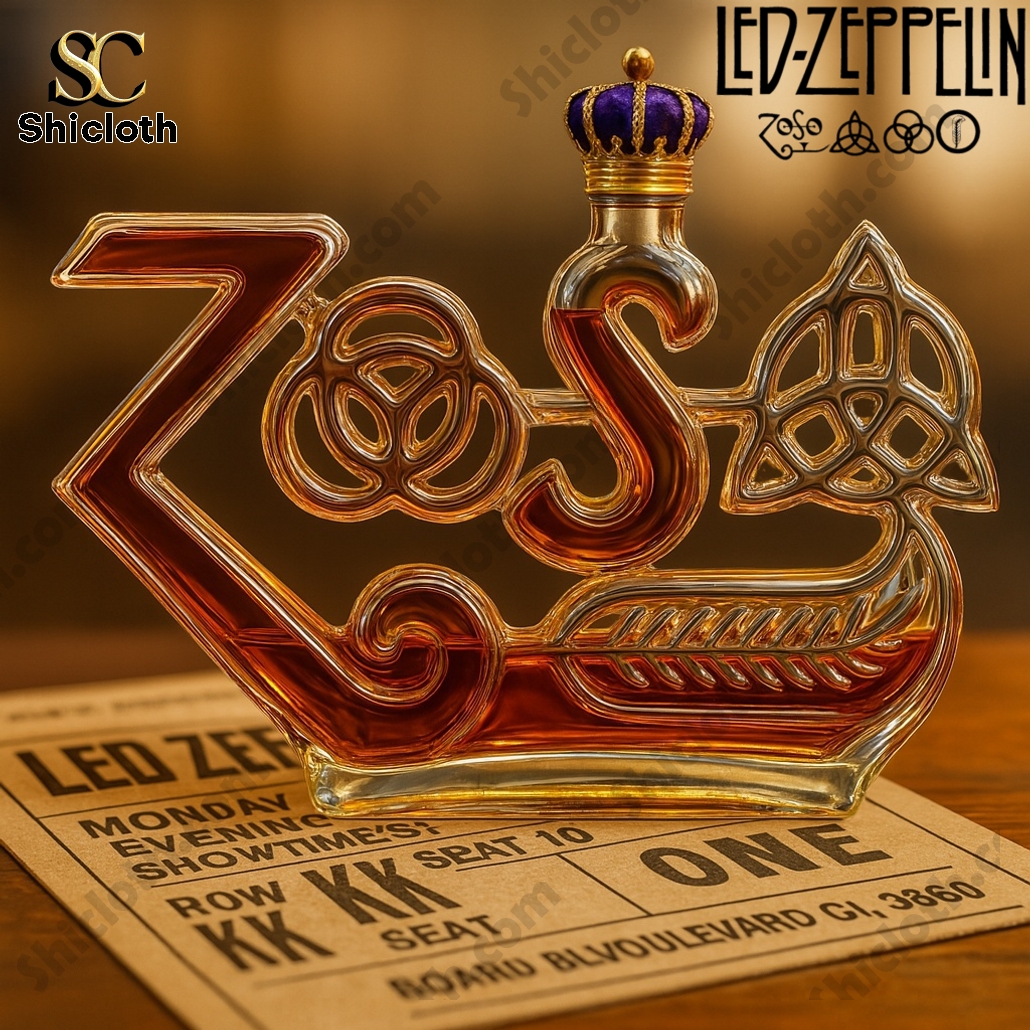 Led Zeppelin Band Crown Royal Whiskey Bottle