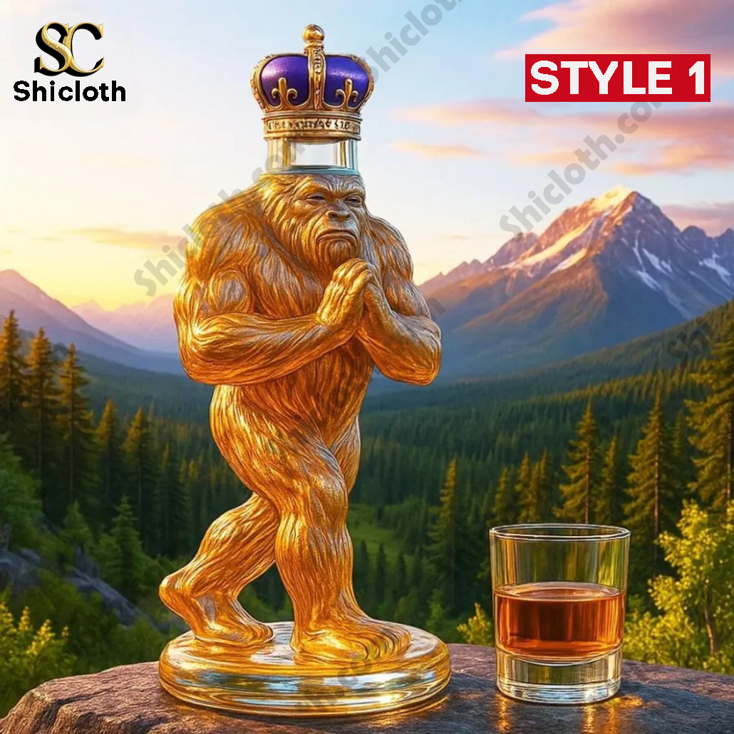 Limited Edition Blessed Bigfoot Crown Royal Whiskey Bottle