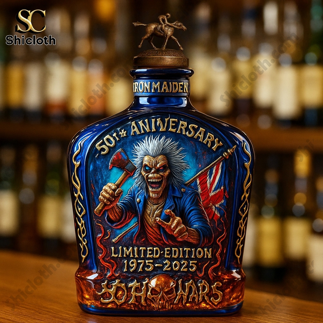 Limited Edition Iron Maiden 50th Anniversary Crown Royal Whiskey Bottle 3 Limited Edition Iron Maiden 50th Anniversary Crown Royal Whiskey Bottle - Image 3