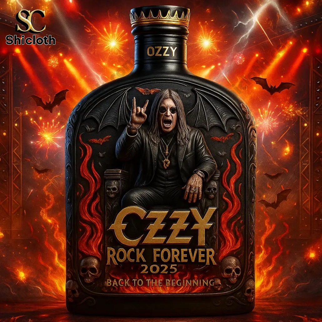 Limited Edition Ozzy Rock Forever 2025 Back to Beginning Whiskey Bottle