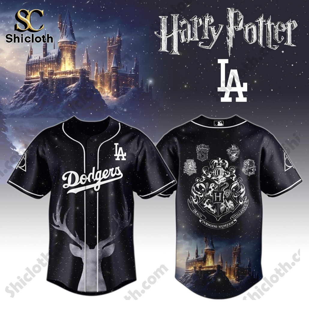Los Angeles Dodgers Patronus Charm Harry Potter Baseball Jersey