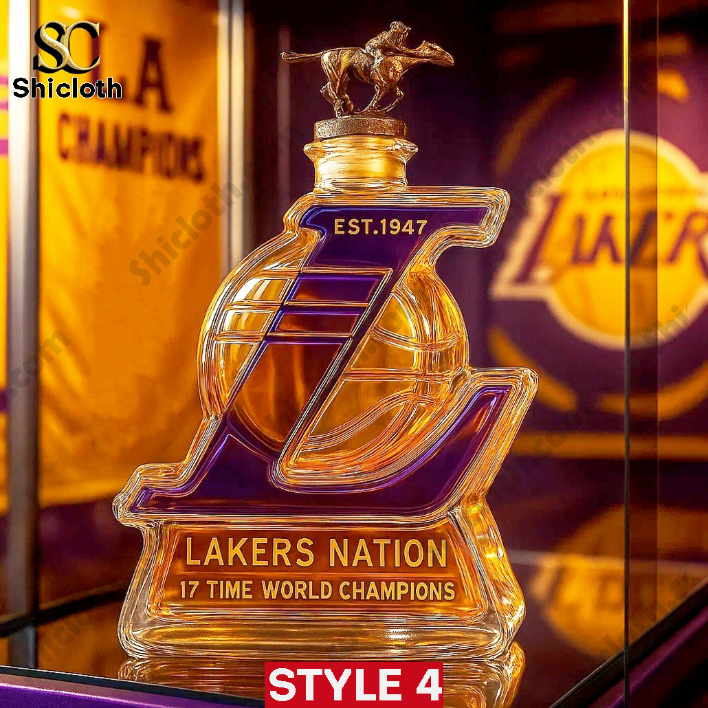 Los Angeles Lakers 17 Times World Champions Team Honor Whisky Bottle 3 Los Angeles Lakers 17 Times World Champions Team Honor Whisky Bottle - Image 3