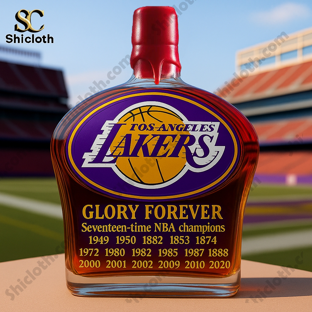 Los Angeles Lakers Glory Forever 17 NBA Champions Whiskey Bottle 3 Los Angeles Lakers Glory Forever 17 NBA Champions Whiskey Bottle - Image 3
