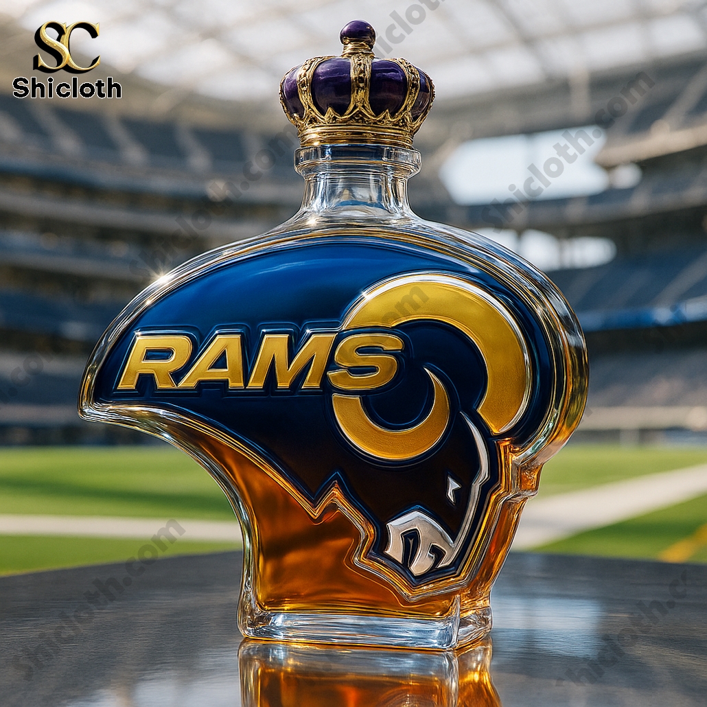 Los Angeles Rams Whiskey Bottle