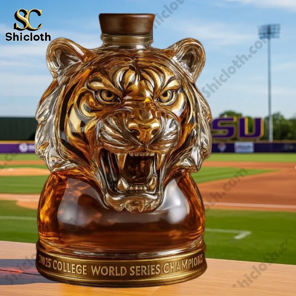 LSU Tiger's On Winning 2025 NCAA Baseball Championship Whiskey Bottle 3 LSU Tiger's On Winning 2025 NCAA Baseball Championship Whiskey Bottle - Image 3