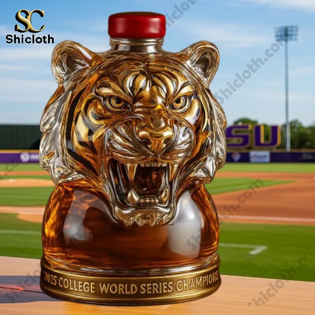 LSU Tiger's On Winning 2025 NCAA Baseball Championship Whiskey Bottle 4 LSU Tiger's On Winning 2025 NCAA Baseball Championship Whiskey Bottle - Image 4