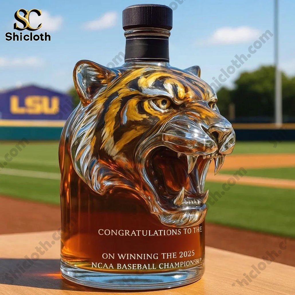 LSU Tigers 2025 College World Series Champions Whiskey Bottle 3 LSU Tigers 2025 College World Series Champions Whiskey Bottle - Image 3