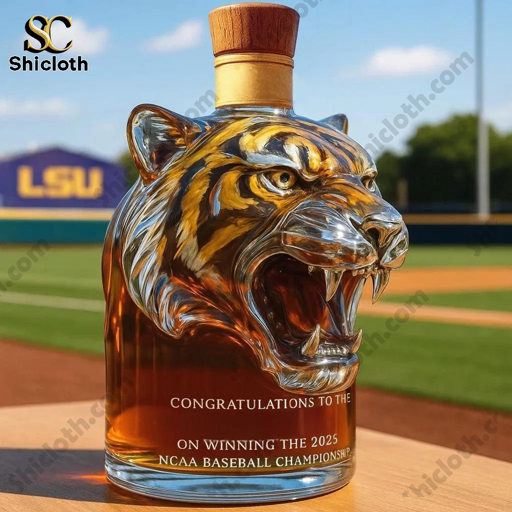 LSU Tigers 2025 College World Series Champions Whiskey Bottle 4 LSU Tigers 2025 College World Series Champions Whiskey Bottle - Image 4