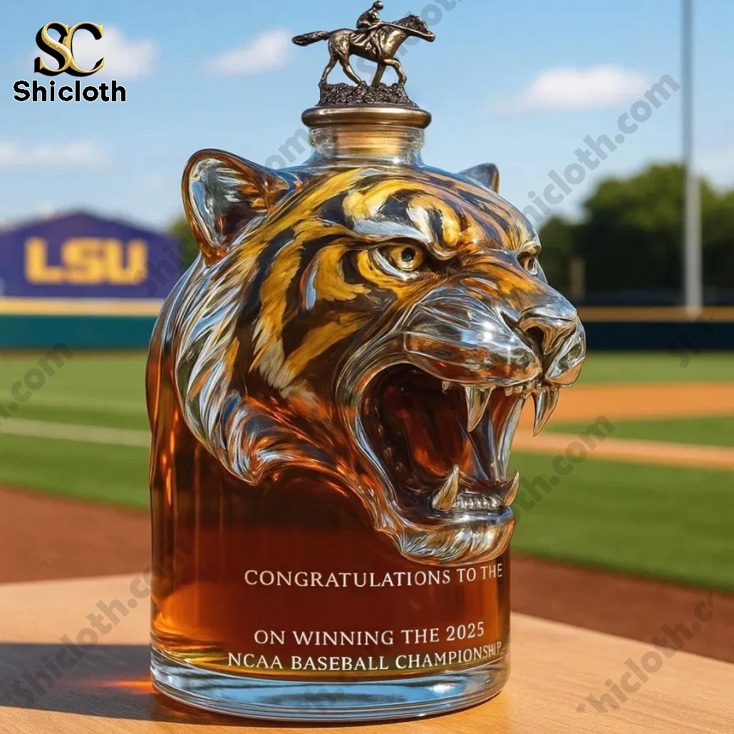 LSU Tigers 2025 College World Series Champions Whiskey Bottle 5 LSU Tigers 2025 College World Series Champions Whiskey Bottle - Image 5