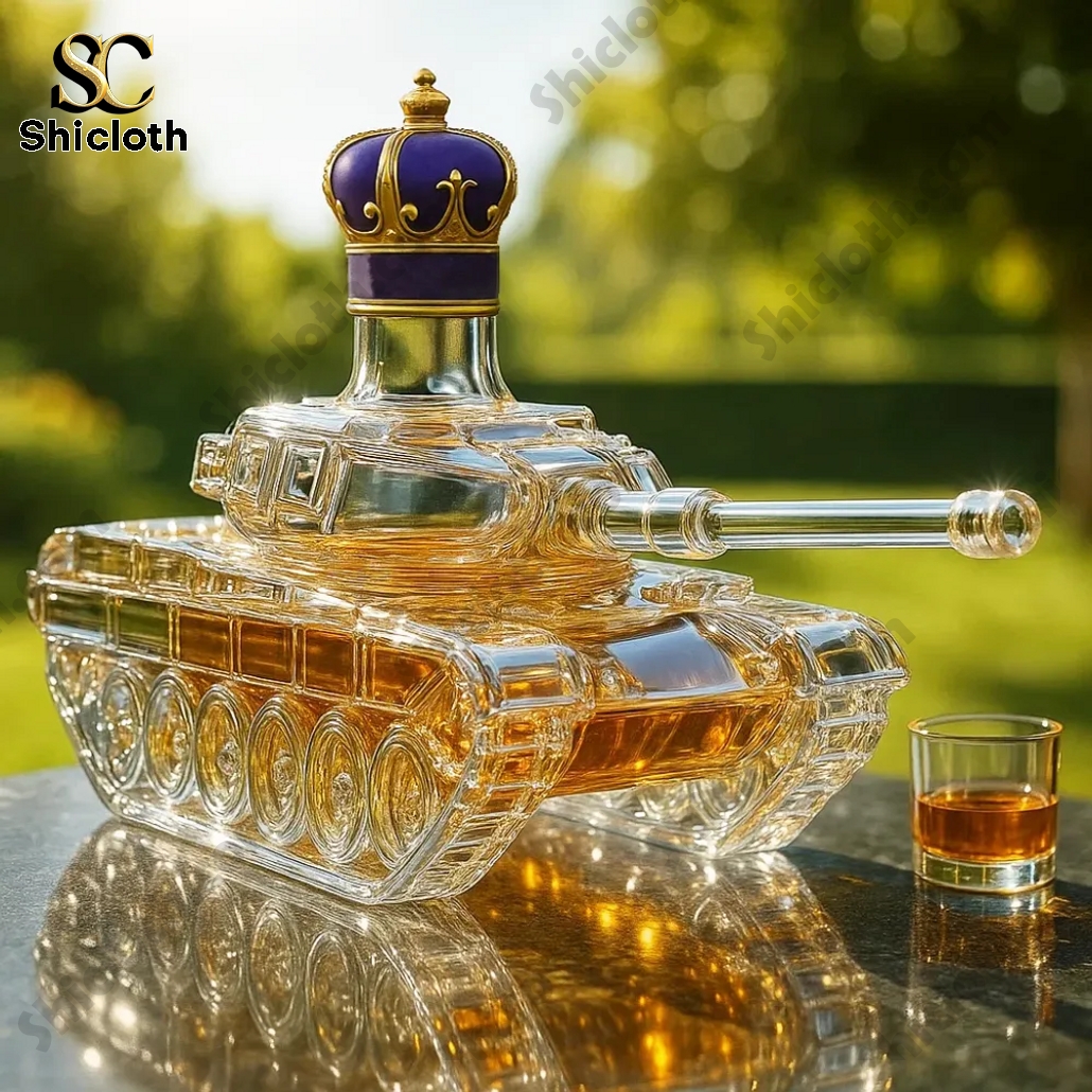 M1 Abrams Tank Crown Royal Whiskey Bottle