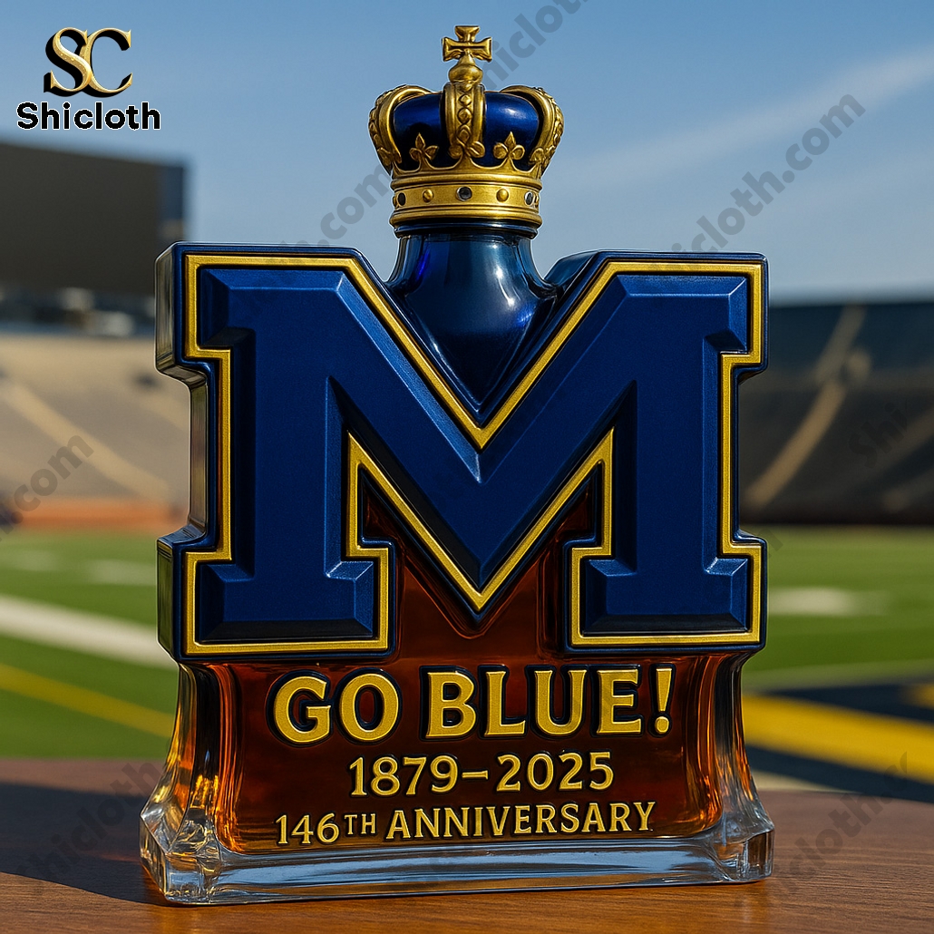 Michigan Wolverines 146th Anniversary Whiskey Bottle