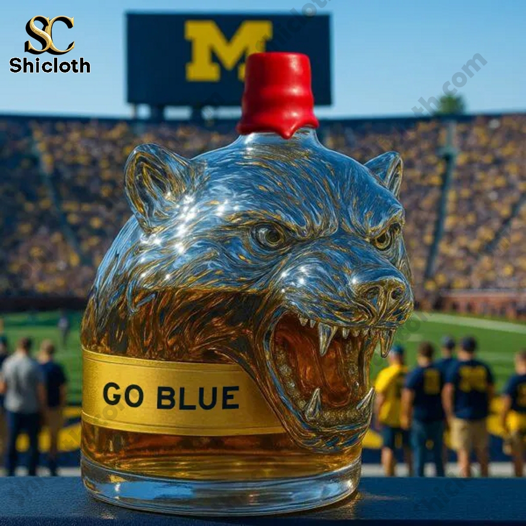 Michigan Wolverines Mascot Limted Edition Whiskey Bottle 3 Michigan Wolverines Mascot Limted Edition Whiskey Bottle - Image 3