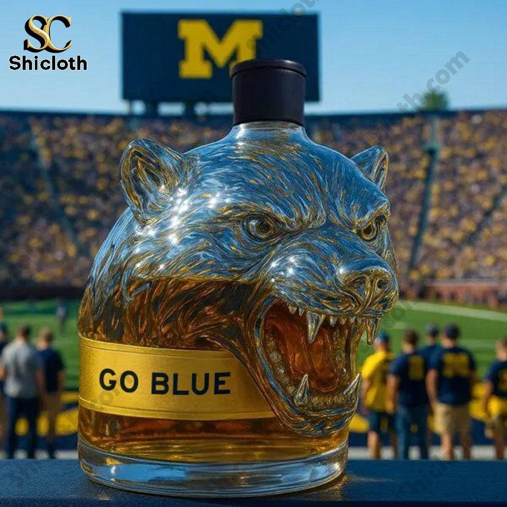 Michigan Wolverines Mascot Limted Edition Whiskey Bottle 4 Michigan Wolverines Mascot Limted Edition Whiskey Bottle - Image 4
