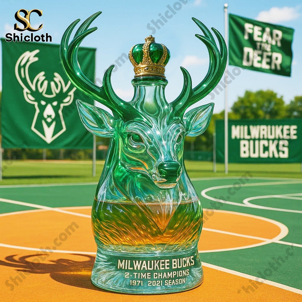 Milwaukee Bucks 2 Time Championns Limited Edition Whiskey Bottle
