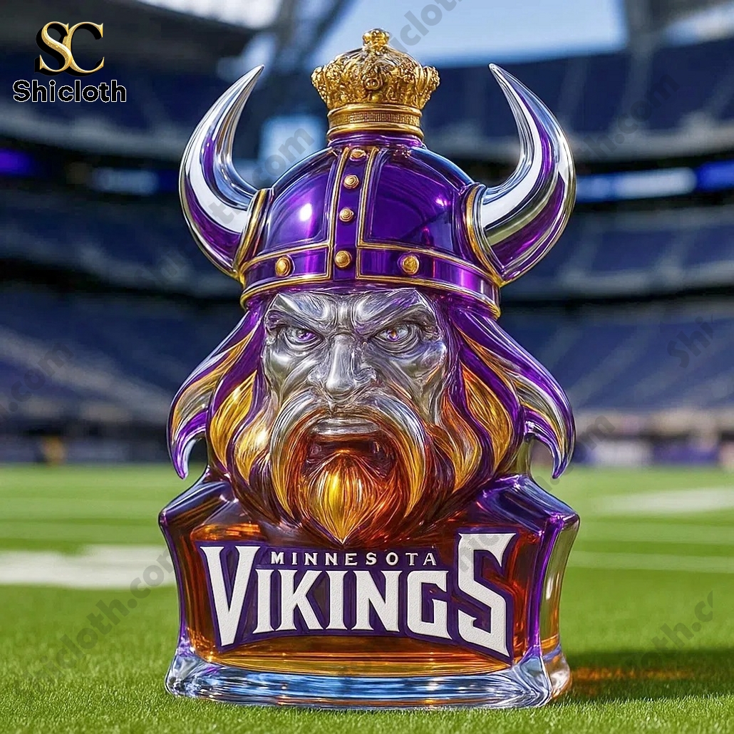 Minnesota Vikings Crown Royal Whiskey Bottle