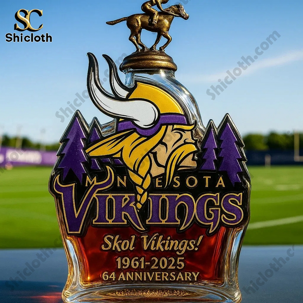 Minnesota Vikings Skol Vikingsl 65th Anniversary Edition Whisky Bottle 3 Minnesota Vikings Skol Vikingsl 65th Anniversary Edition Whisky Bottle - Image 3