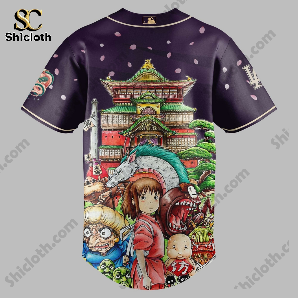 MLB Los Angeles Dodgers Spirited Away Baseball Jersey 3 MLB Los Angeles Dodgers Spirited Away Baseball Jersey - Image 3