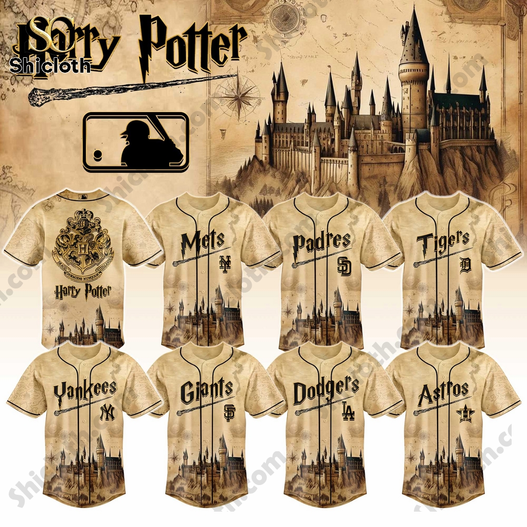 Alternative view of MLB Team x Hogwarts School Baseball Jersey