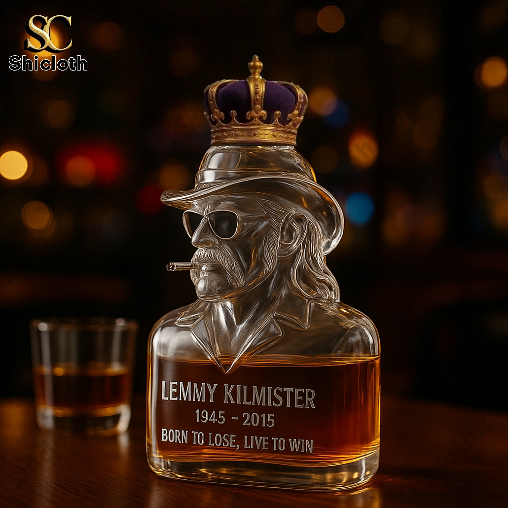 Motörhead Lemmy Kilmister Born to Lose, Live to win Memorial Whiskey Decanter