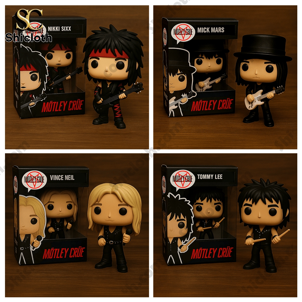 Mötley Crüe Band Pop Figure Doll Perfect Gift For Fan