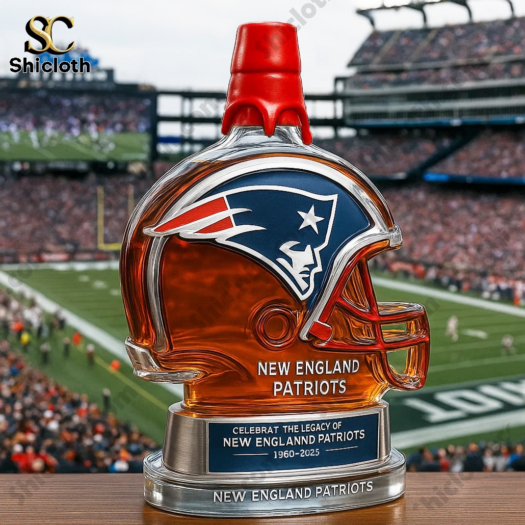 New England Patriots 65th Anniversary NFL Whiskey Bottle 4 New England Patriots 65th Anniversary NFL Whiskey Bottle - Image 4