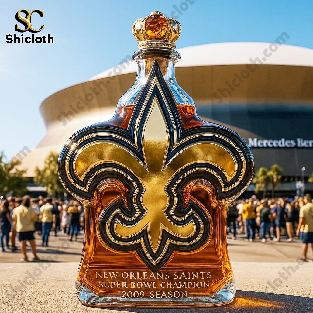 New Orleans Saints Team Honor Limited Edition Whiskey Bottle
