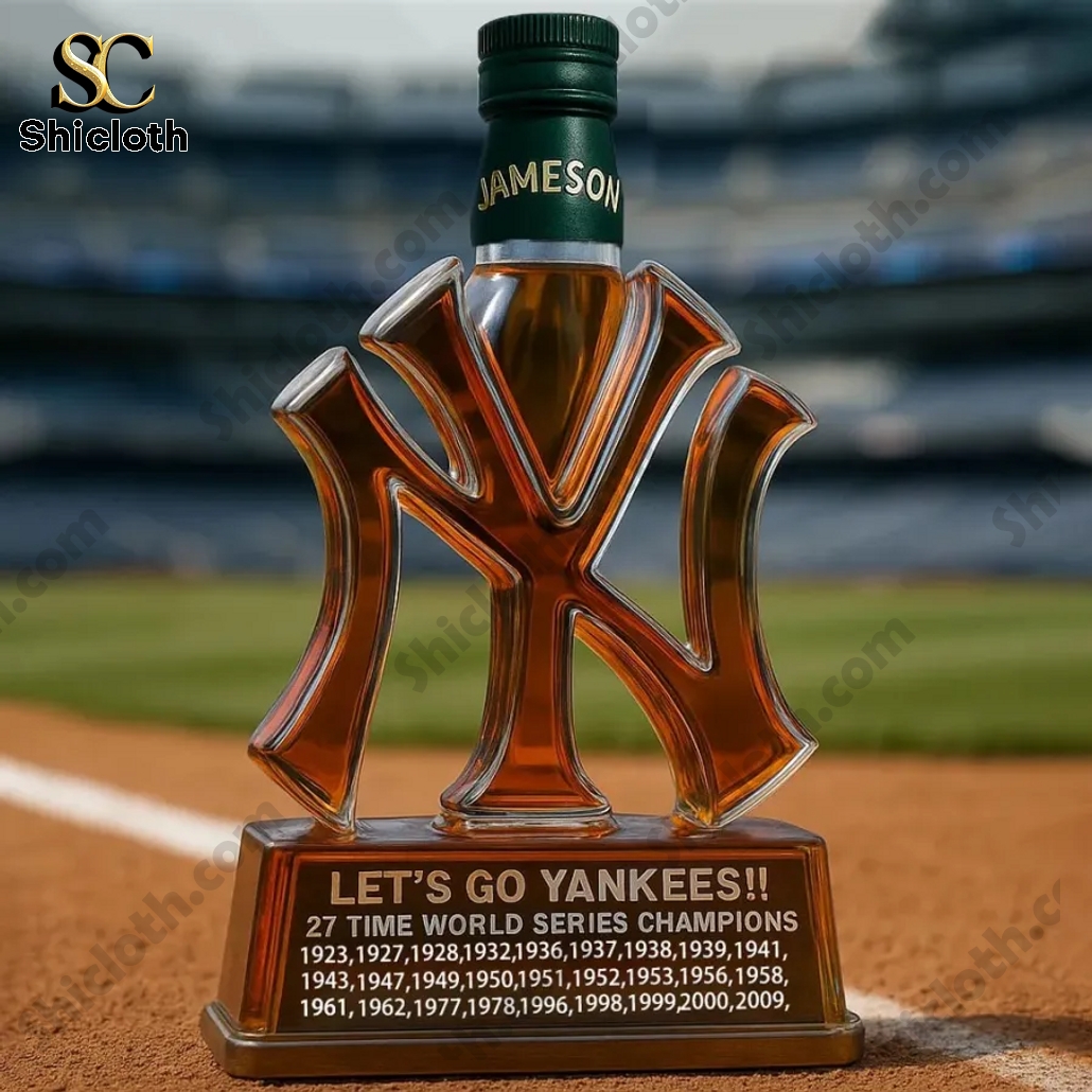 New York Yankees 27 Times World Serie Champs Whiskey Bottle 3 New York Yankees 27 Times World Serie Champs Whiskey Bottle - Image 3