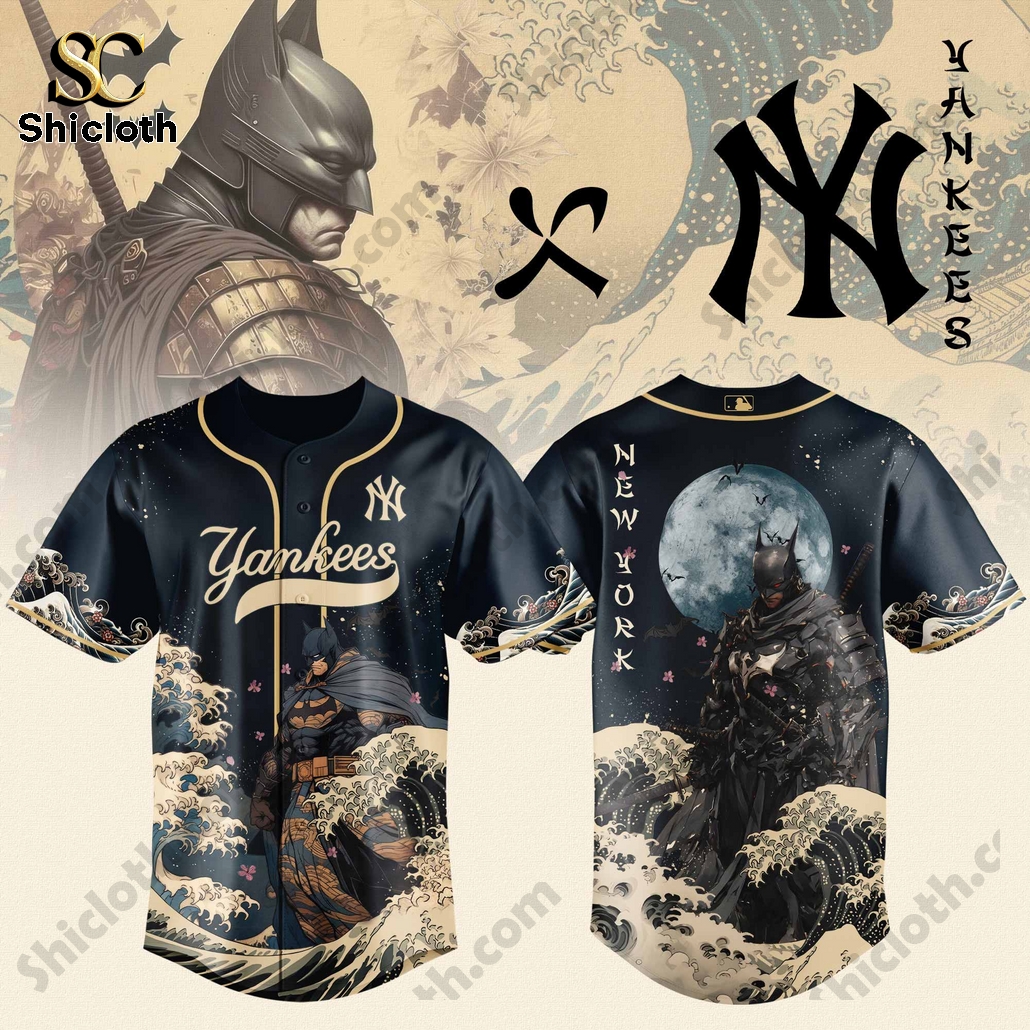 New York Yankees Batman Samurai Japan Baseball Jersey