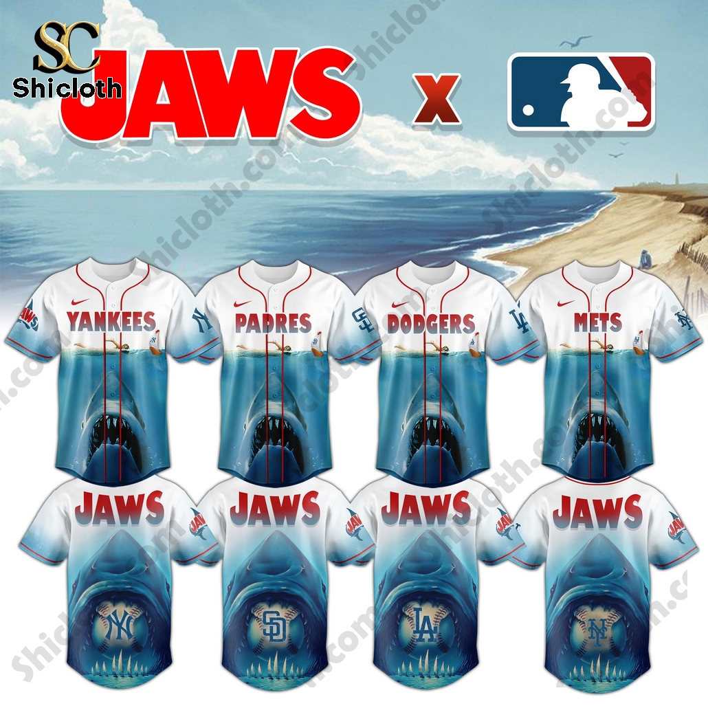 Official All Team MLB x Jaws Collaboration Baseball Jersey