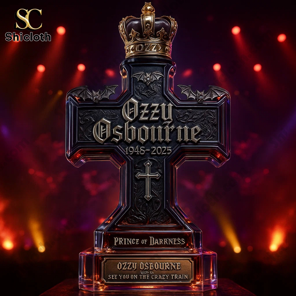 Ozzy Osbourne Cross Memorial Whiskey Bottle