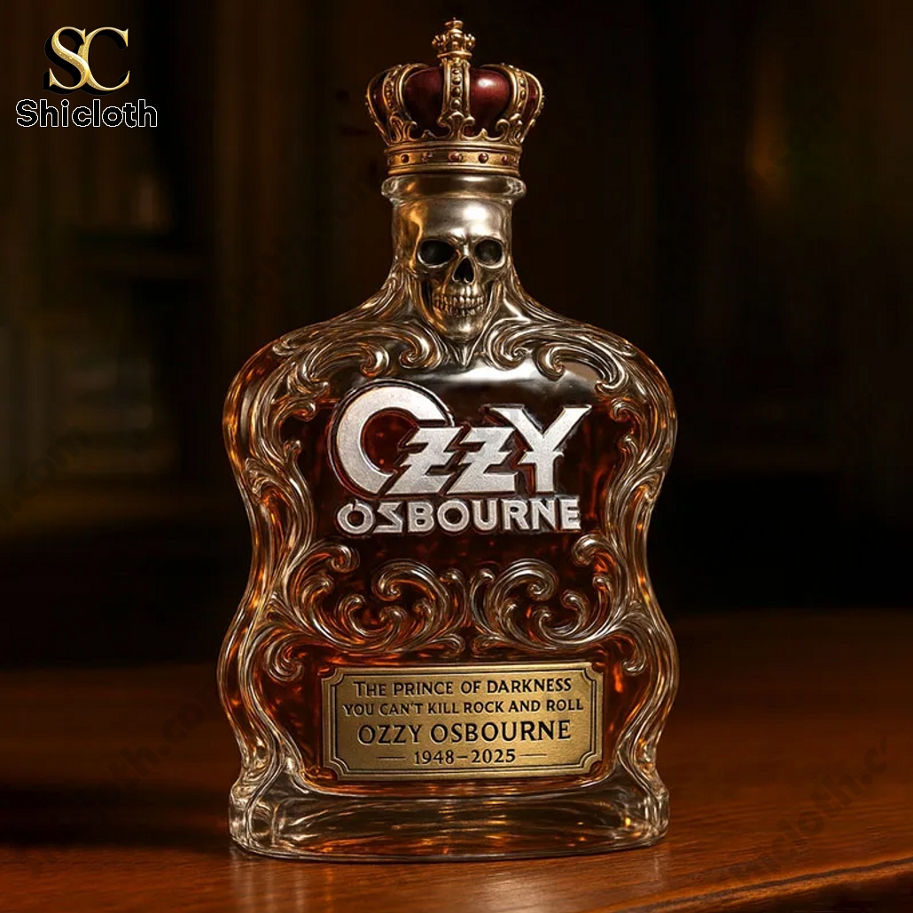 Ozzy Osbourne Prince Of Darkness Memorial Whiskey Bottle