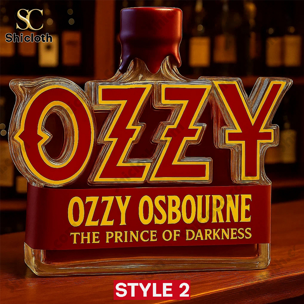 Ozzy Osbourne The Prince of Darkness Whiskey Bottle