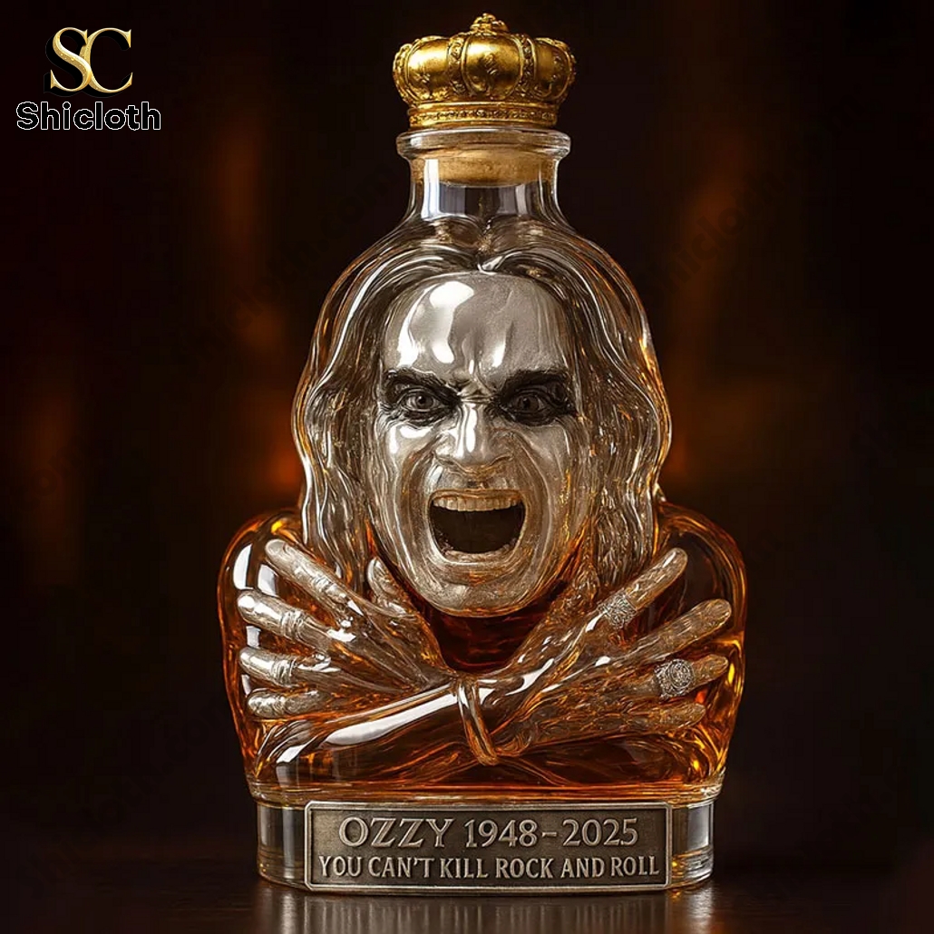 Ozzy Osbourne You Can't Kill Rock And Roll Memorial Collector Whiskey Bottle