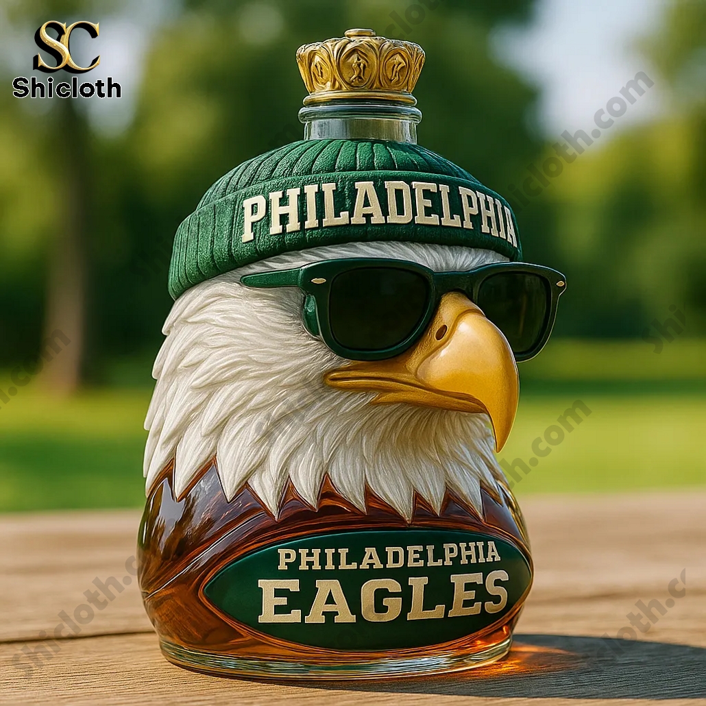 Philadelphia Eagles Glasses Whiskey Bottle